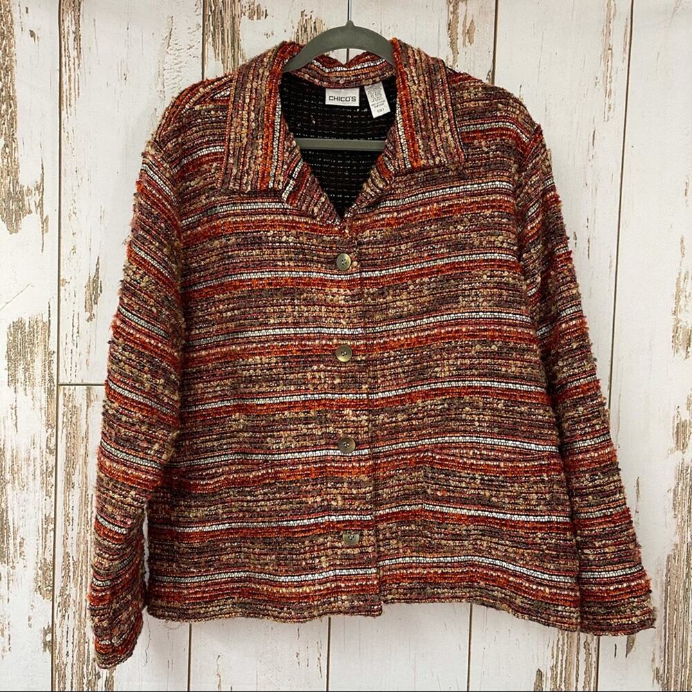 Chico’s Textured Jacket, Size 3 (XL) In excellent condition!
